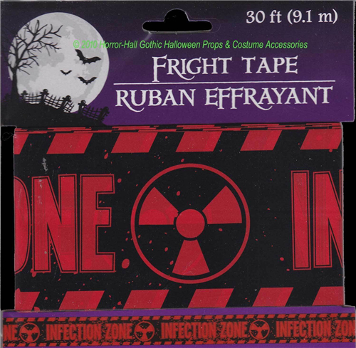Haunted Fright Tape Halloween Banner Warning Tape